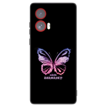 Picasee fekete szilikon tok az alábbi mobiltelefonokra Motorola Edge 50 Fusion - Diamanty Purple