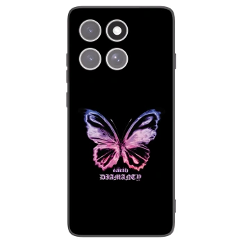 Picasee fekete szilikon tok az alábbi mobiltelefonokra Motorola Edge 60 Fusion - Diamanty Purple