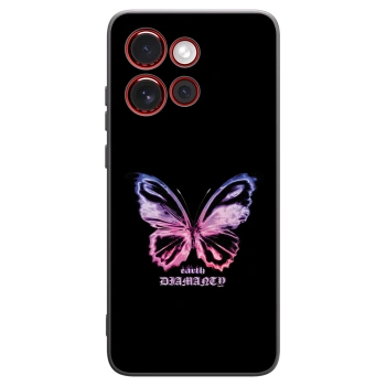 Picasee fekete szilikon tok az alábbi mobiltelefonokra Motorola Edge 60 Neo 5G - Diamanty Purple