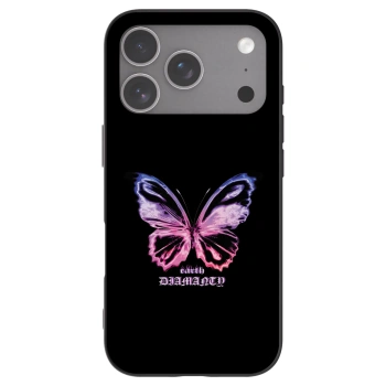 Picasee fekete szilikon tok az alábbi mobiltelefonokra Apple iPhone 18 Pro - Diamanty Purple