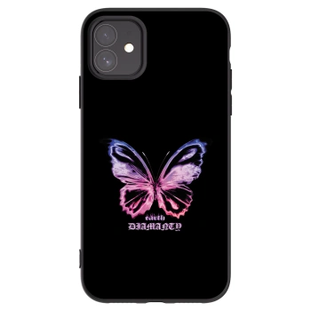 Picasee fekete szilikon tok az alábbi mobiltelefonokra Apple iPhone 11 - Diamanty Purple
