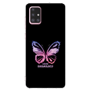 Picasee átlátszó szilikon tok az alábbi mobiltelefonokra Samsung Galaxy A71 A715F - Diamanty Purple