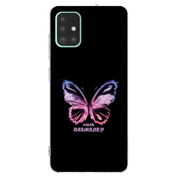 Picasee átlátszó szilikon tok az alábbi mobiltelefonokra Samsung Galaxy A51 A515F - Diamanty Purple
