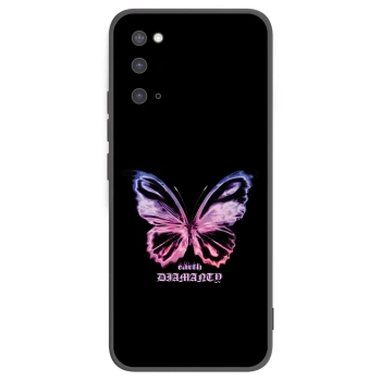 Picasee fekete szilikon tok az alábbi mobiltelefonokra Samsung Galaxy S20 G980F - Diamanty Purple