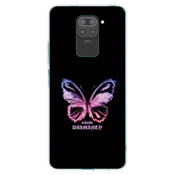 Picasee fekete szilikon tok az alábbi mobiltelefonokra Xiaomi Redmi Note 9 - Diamanty Purple