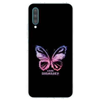 Picasee átlátszó szilikon tok az alábbi mobiltelefonokra Samsung Galaxy A30s A307F - Diamanty Purple