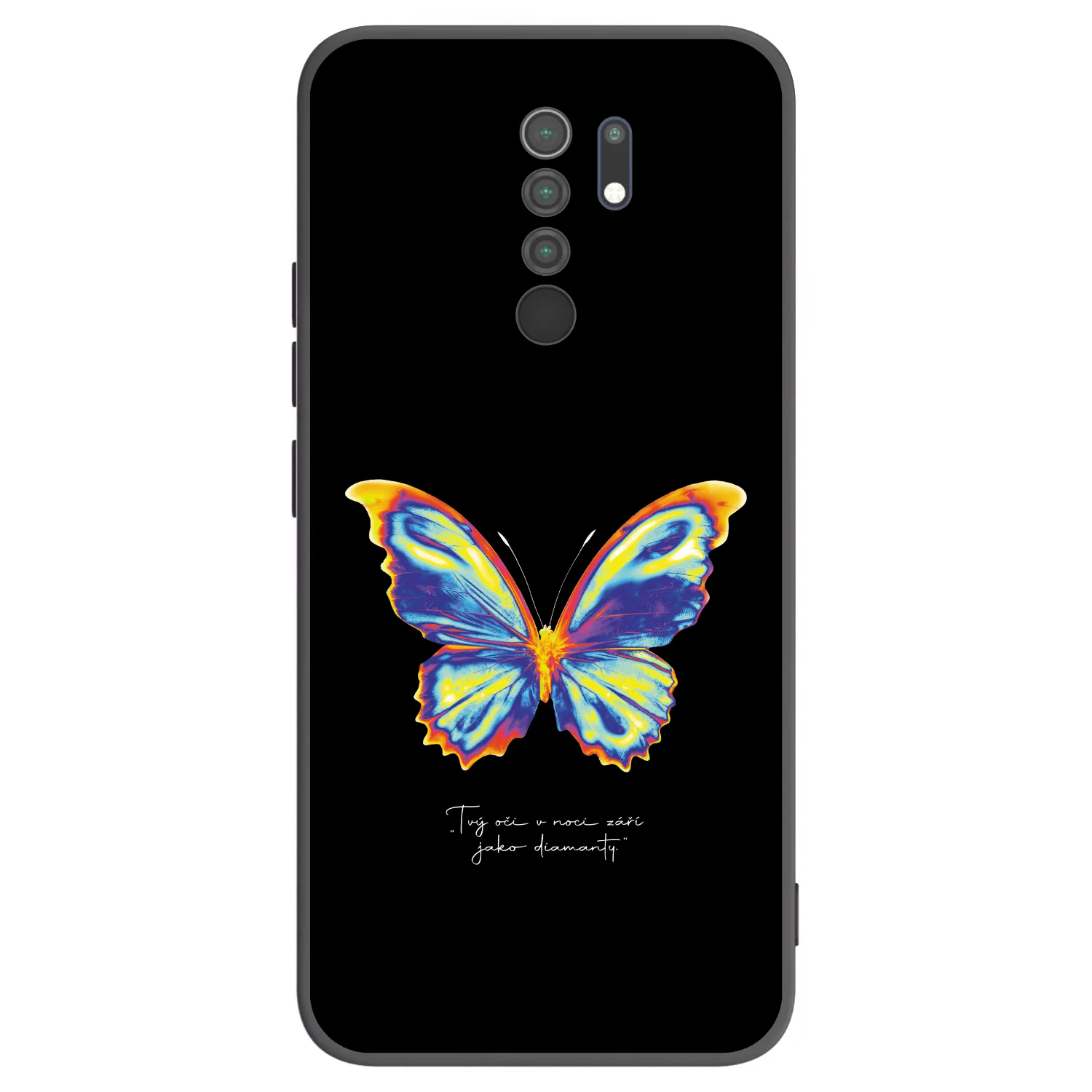 Picasee fekete szilikon tok az alábbi mobiltelefonokra Xiaomi Redmi 9 - Diamanty Black