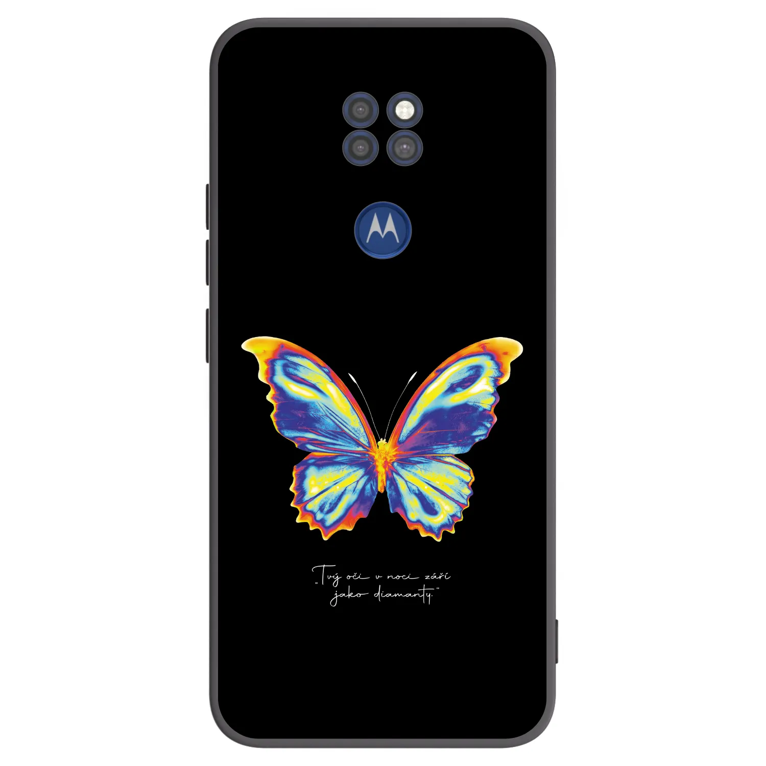 Picasee fekete szilikon tok az alábbi mobiltelefonokra Motorola Moto G9 Play - Diamanty Black
