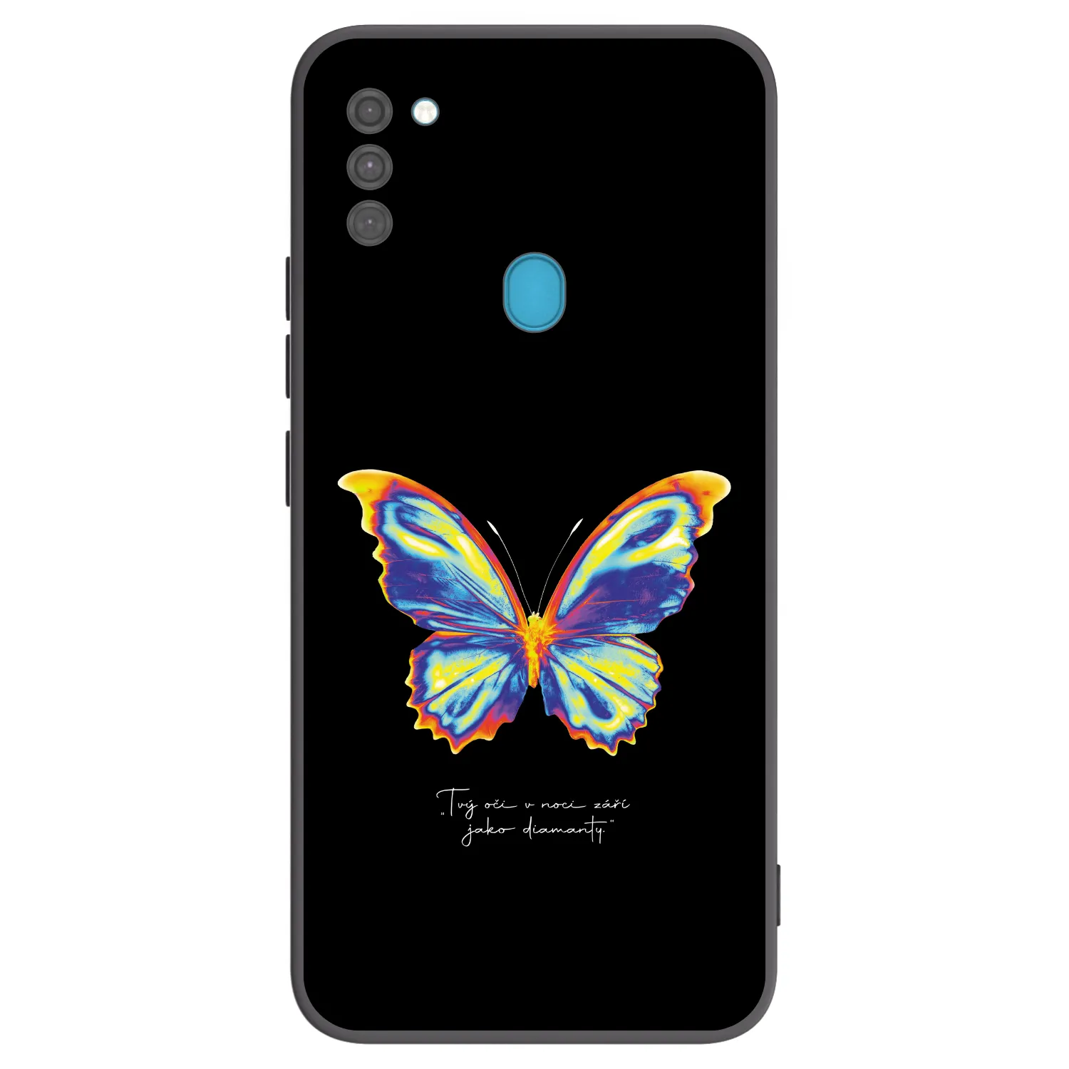 Picasee fekete szilikon tok az alábbi mobiltelefonokra Samsung Galaxy M11 - Diamanty Black
