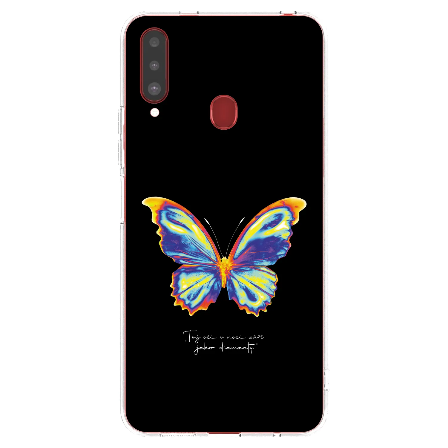 Picasee átlátszó szilikon tok az alábbi mobiltelefonokra Samsung Galaxy A20s - Diamanty Black
