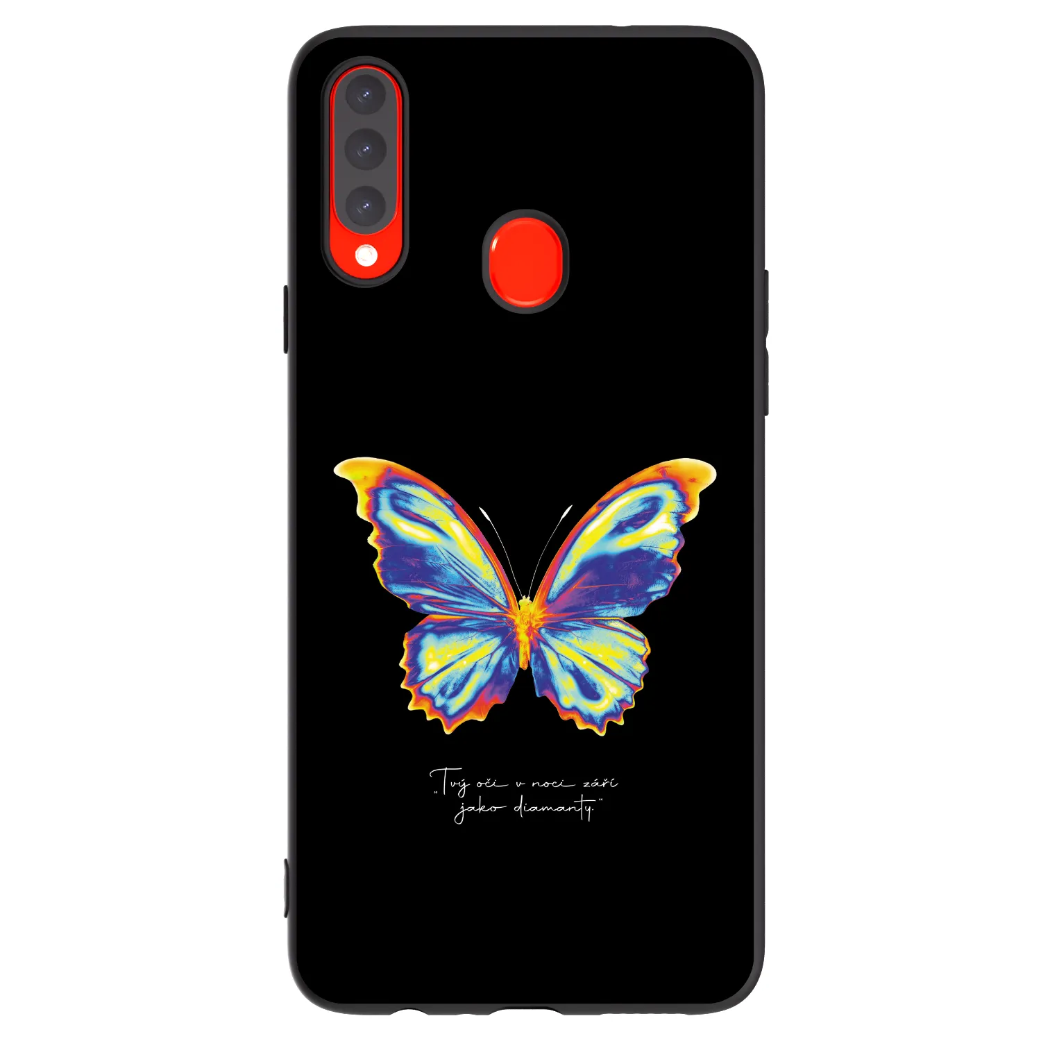 Picasee fekete szilikon tok az alábbi mobiltelefonokra Samsung Galaxy A20s - Diamanty Black