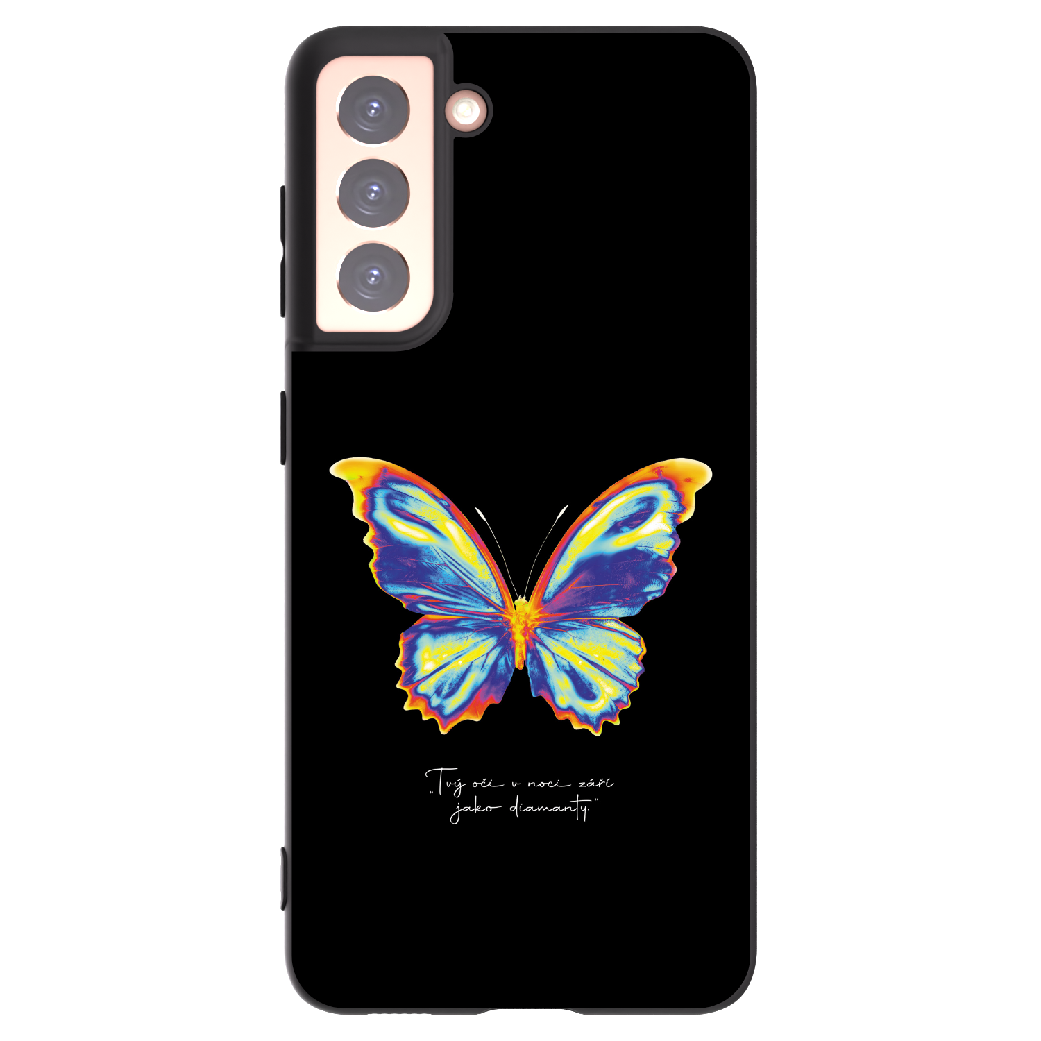 Picasee fekete szilikon tok az alábbi mobiltelefonokra Samsung Galaxy S21 5G G991B - Diamanty Black