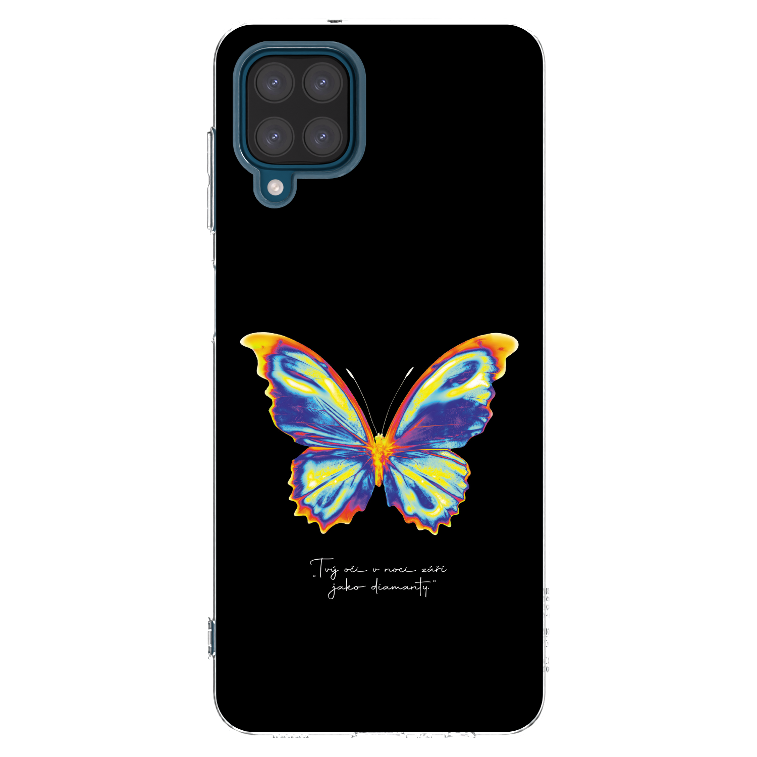 Picasee átlátszó szilikon tok az alábbi mobiltelefonokra Samsung Galaxy A12 A125F - Diamanty Black