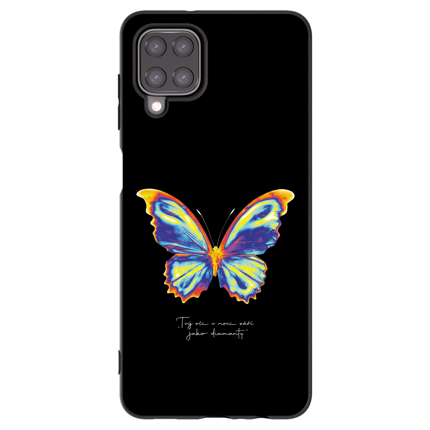 Picasee fekete szilikon tok az alábbi mobiltelefonokra Samsung Galaxy A12 A125F - Diamanty Black