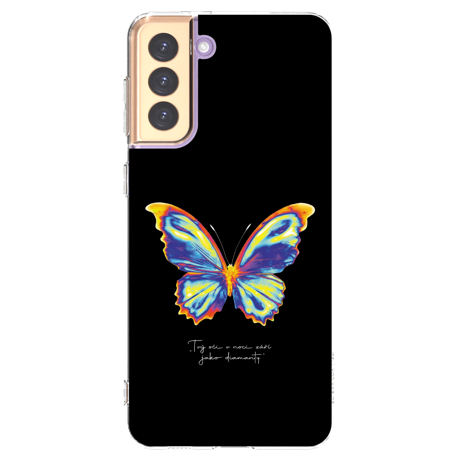 Picasee átlátszó szilikon tok az alábbi mobiltelefonokra Samsung Galaxy S21+ 5G G996F - Diamanty Black