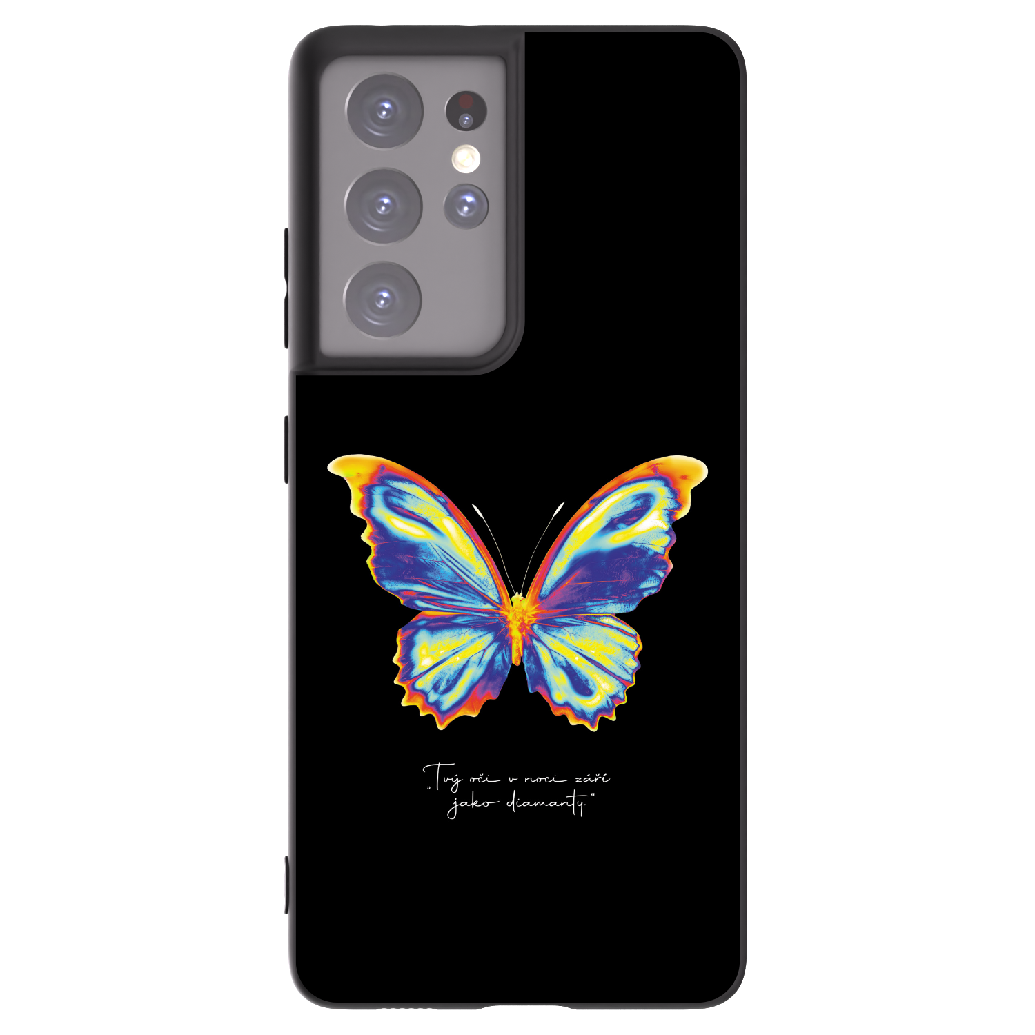 Picasee fekete szilikon tok az alábbi mobiltelefonokra Samsung Galaxy S21 Ultra 5G G998B - Diamanty Black