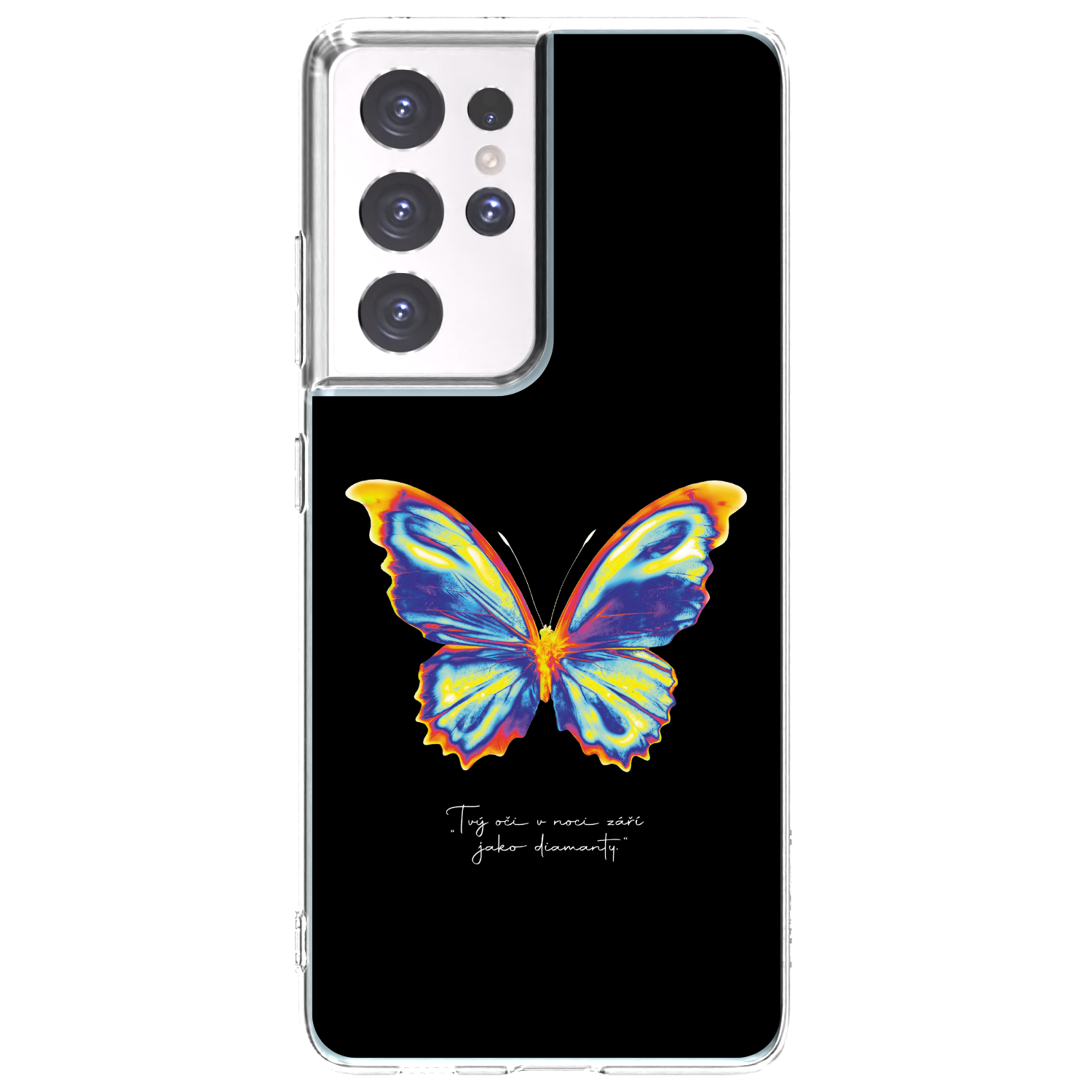 Picasee átlátszó szilikon tok az alábbi mobiltelefonokra Samsung Galaxy S21 Ultra 5G G998B - Diamanty Black