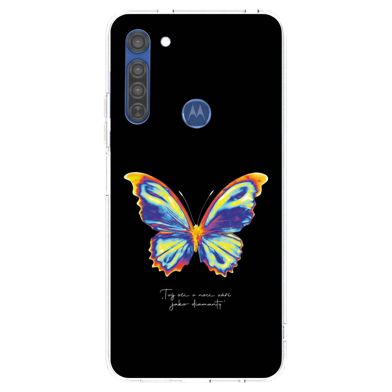 Picasee átlátszó szilikon tok az alábbi mobiltelefonokra Motorola Moto G8 - Diamanty Black