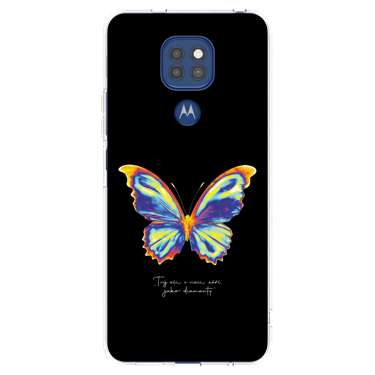 Picasee átlátszó szilikon tok az alábbi mobiltelefonokra Motorola Moto G9 Play - Diamanty Black