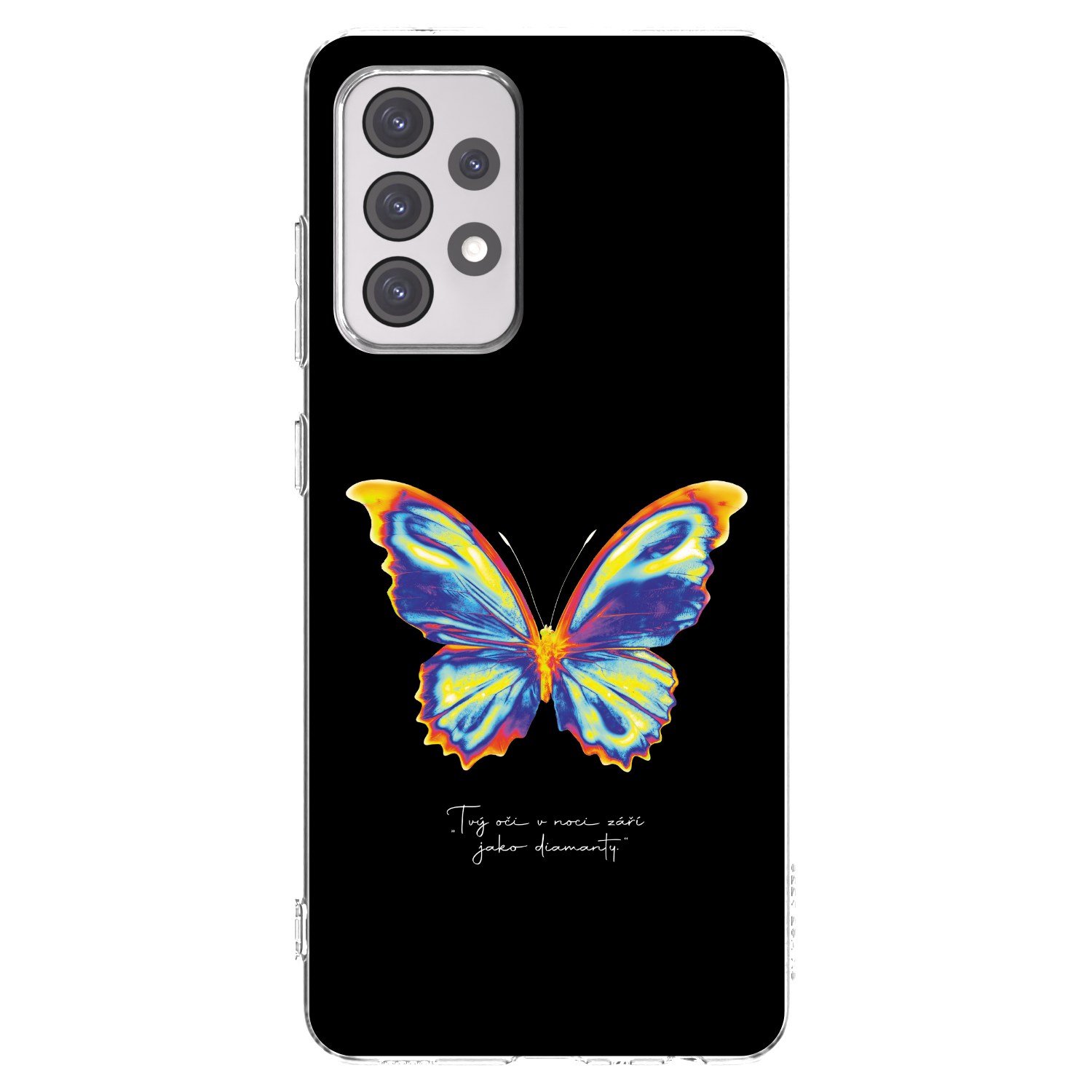 Picasee átlátszó szilikon tok az alábbi mobiltelefonokra Samsung Galaxy A52 5G A525F - Diamanty Black