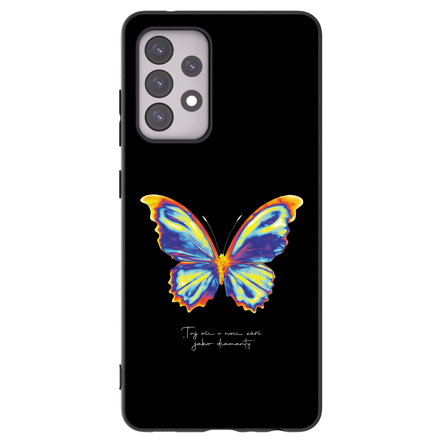 Picasee fekete szilikon tok az alábbi mobiltelefonokra Samsung Galaxy A52 5G A525F - Diamanty Black
