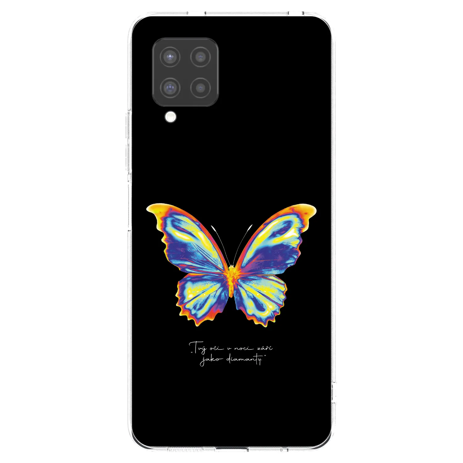 Picasee átlátszó szilikon tok az alábbi mobiltelefonokra Samsung Galaxy A42 A426B - Diamanty Black