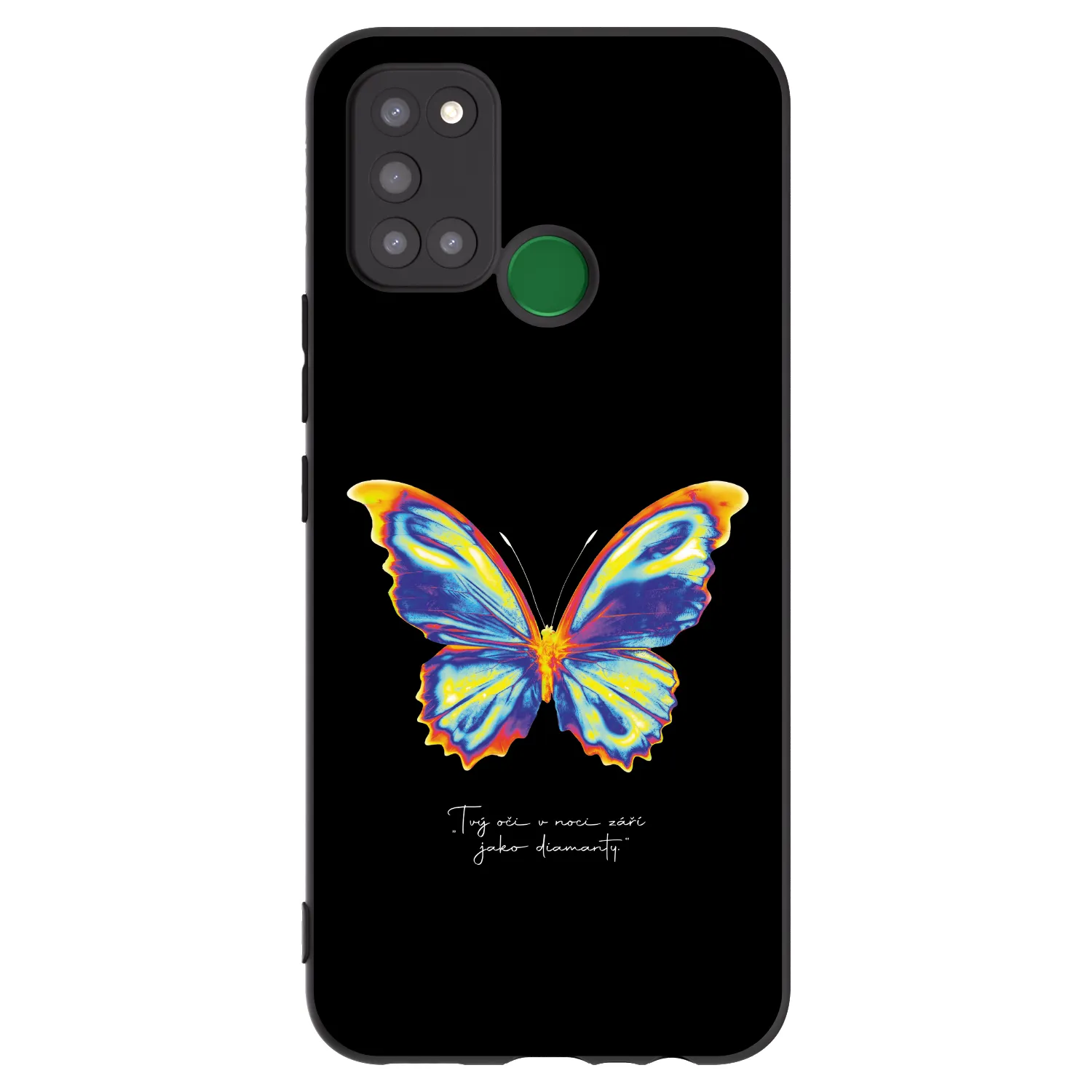 Picasee fekete szilikon tok az alábbi mobiltelefonokra Realme 7i - Diamanty Black