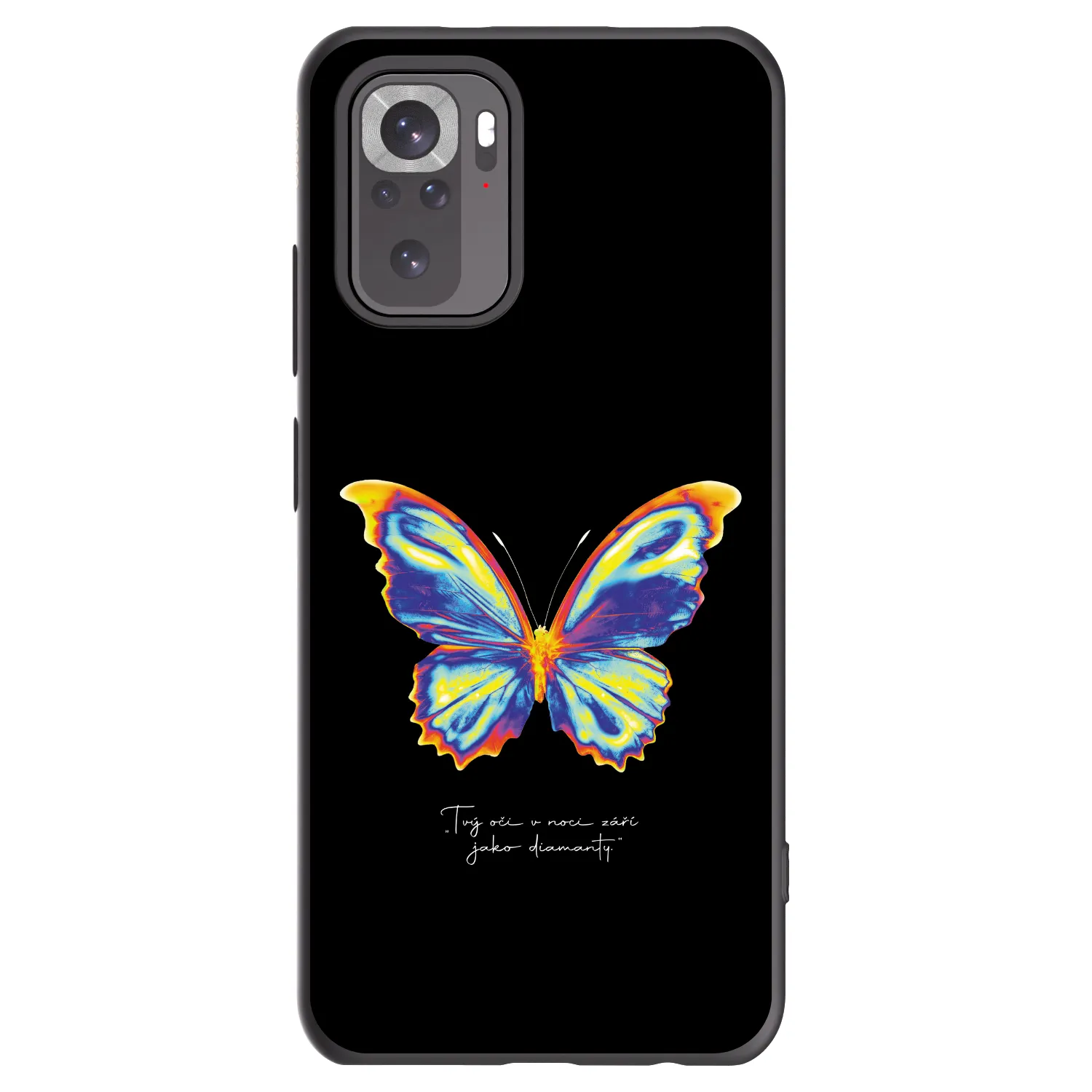 Picasee fekete szilikon tok az alábbi mobiltelefonokra Xiaomi Redmi Note 10S - Diamanty Black