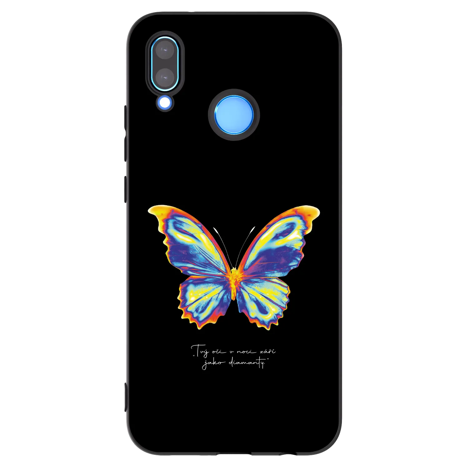 Picasee fekete szilikon tok az alábbi mobiltelefonokra Huawei P20 Lite - Diamanty Black