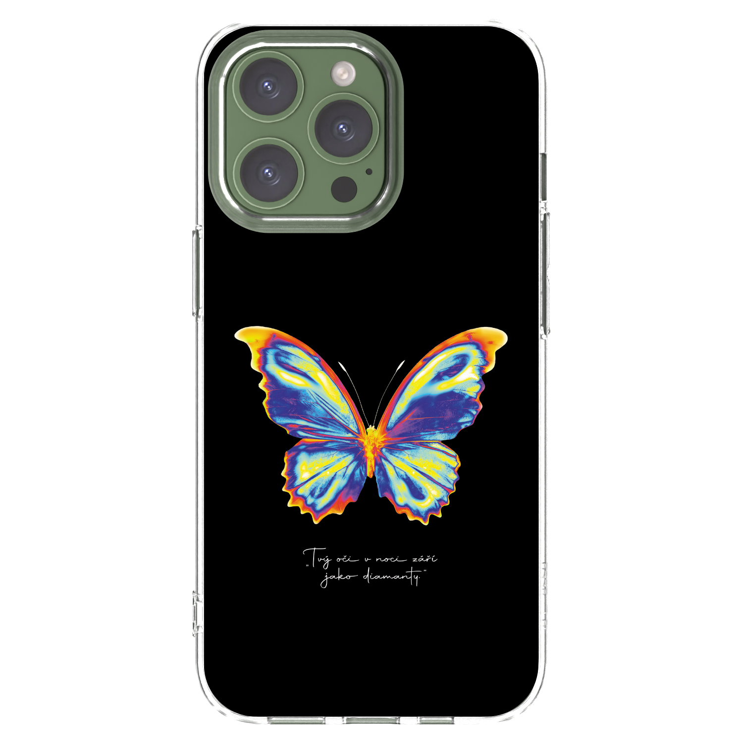 Picasee átlátszó szilikon tok az alábbi mobiltelefonokra Apple iPhone 13 Pro - Diamanty Black