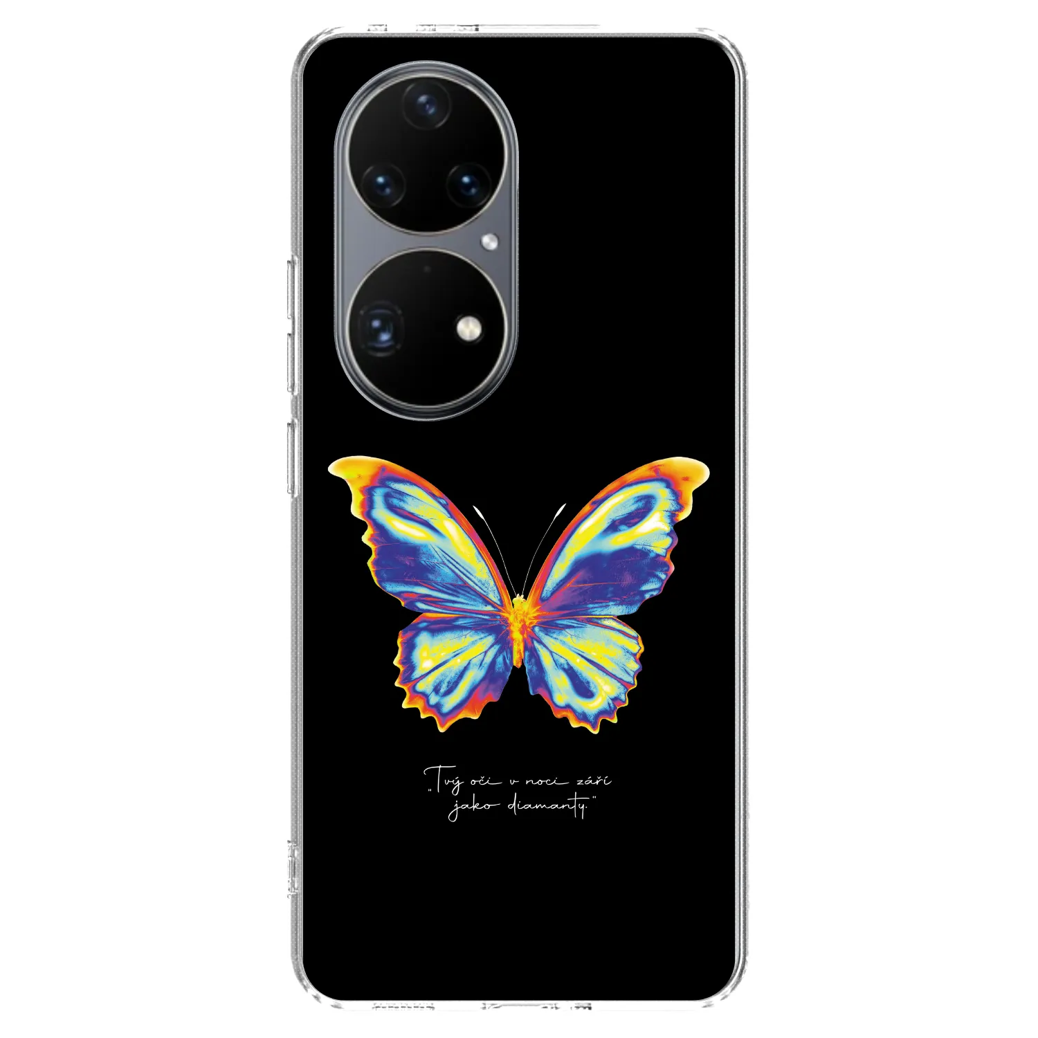 Picasee átlátszó szilikon tok az alábbi mobiltelefonokra Huawei P50 - Diamanty Black
