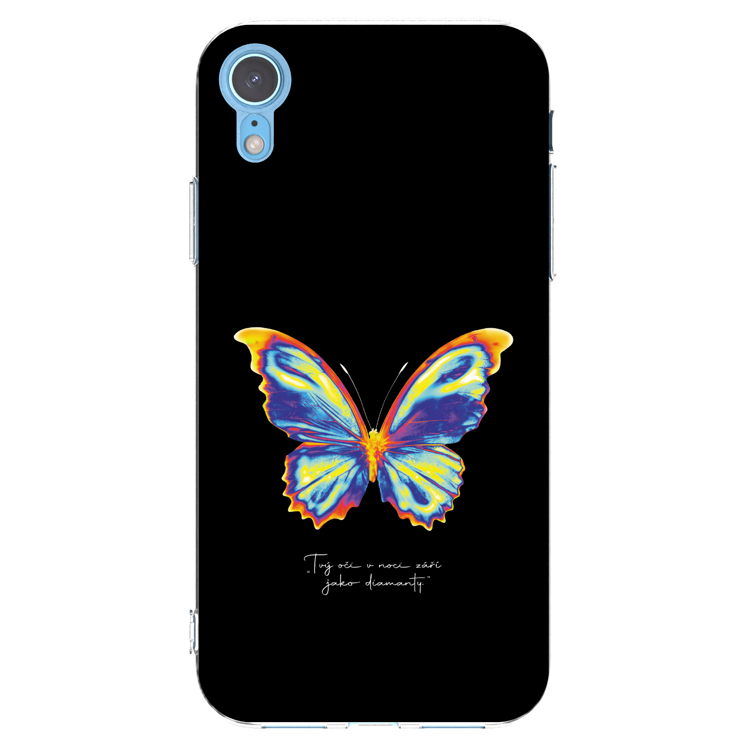 Picasee átlátszó szilikon tok az alábbi mobiltelefonokra Apple iPhone XR - Diamanty Black
