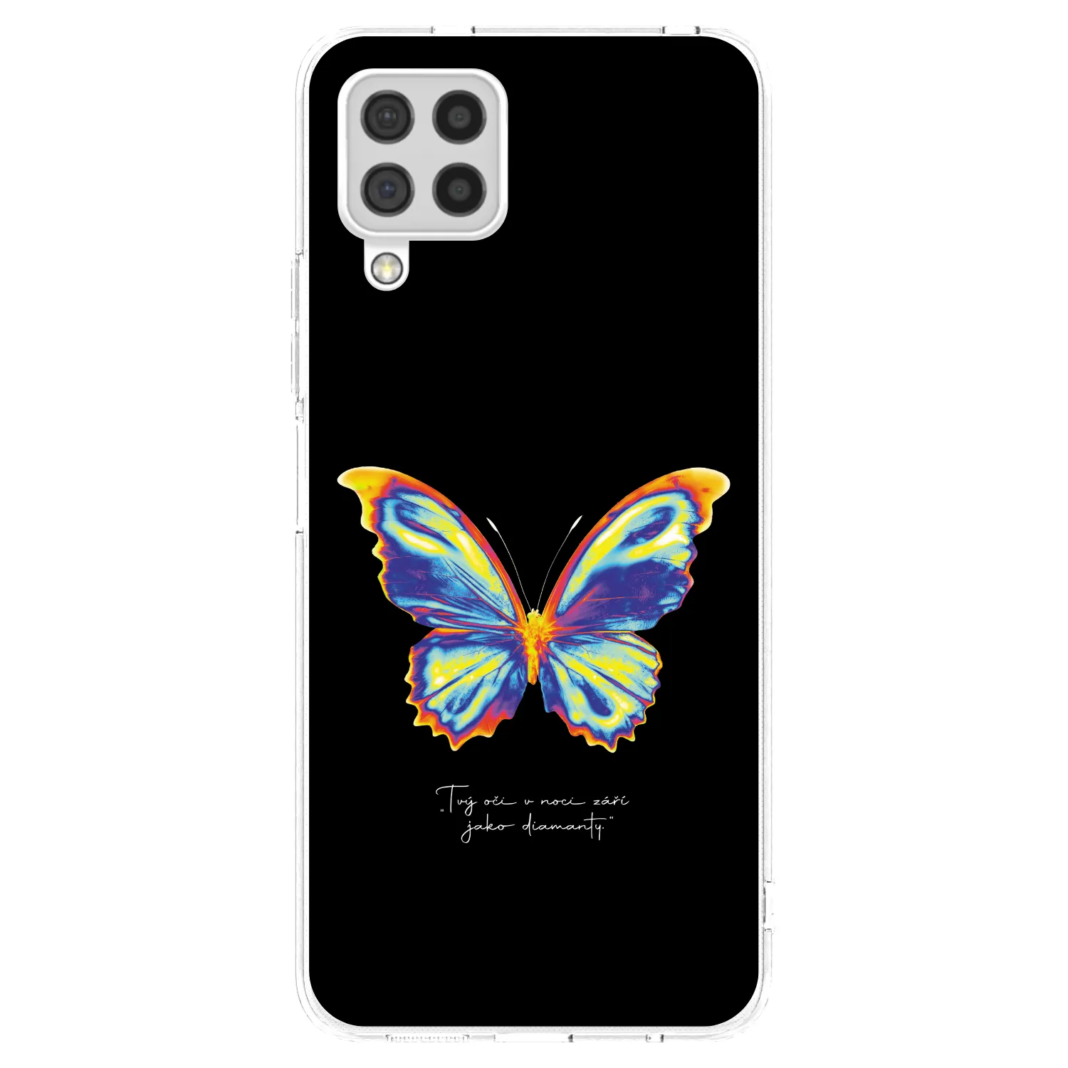 Picasee átlátszó szilikon tok az alábbi mobiltelefonokra Samsung Galaxy A22 A225F 4G - Diamanty Black
