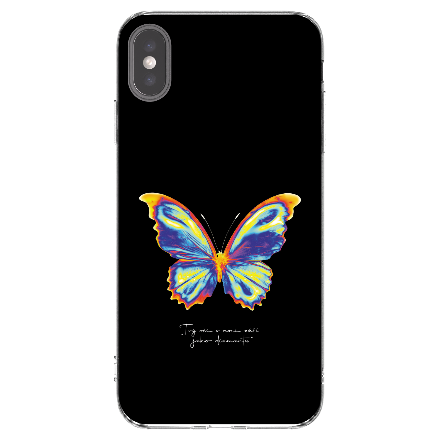 Picasee átlátszó szilikon tok az alábbi mobiltelefonokra Apple iPhone XS Max - Diamanty Black