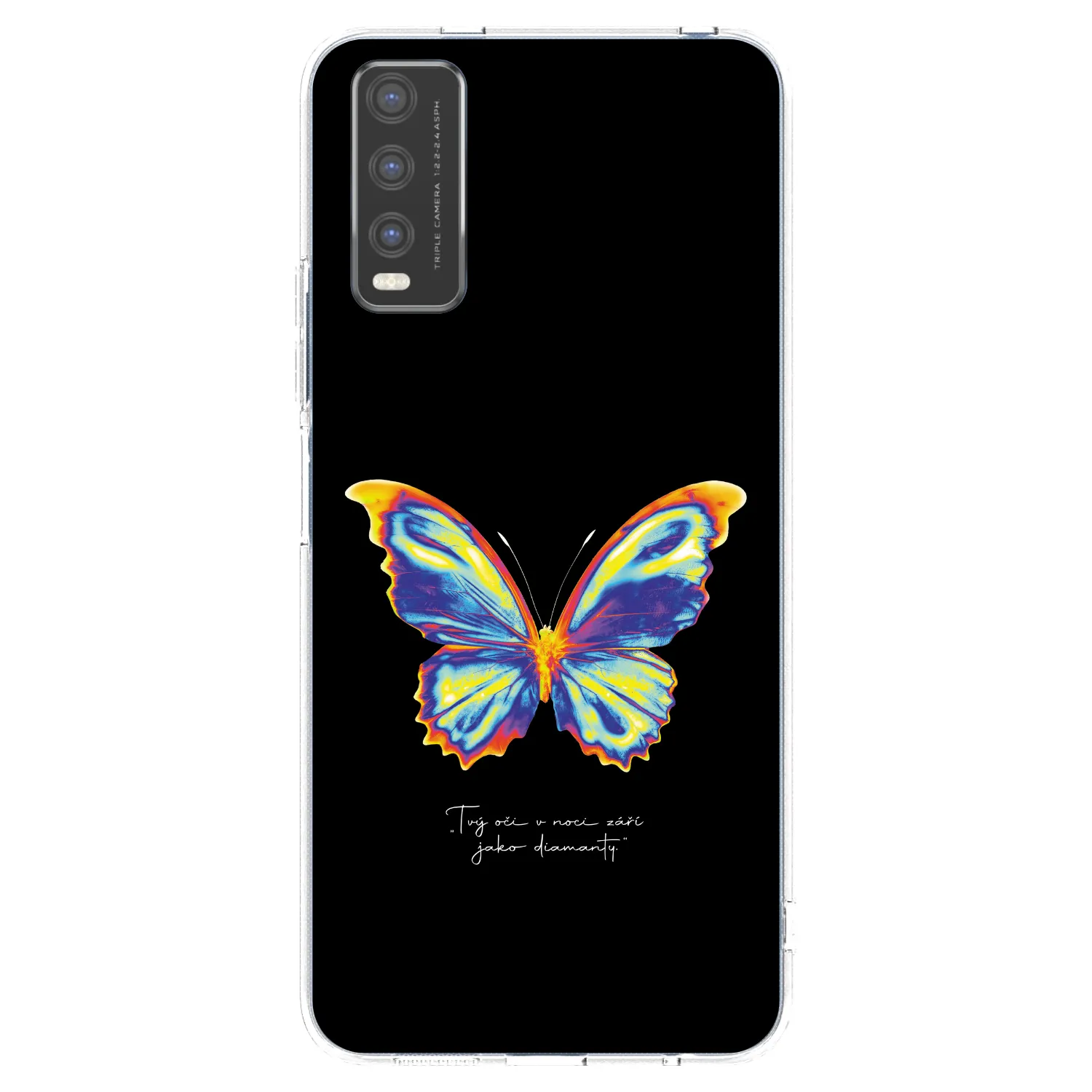 Picasee átlátszó szilikon tok az alábbi mobiltelefonokra Vivo Y20s - Diamanty Black