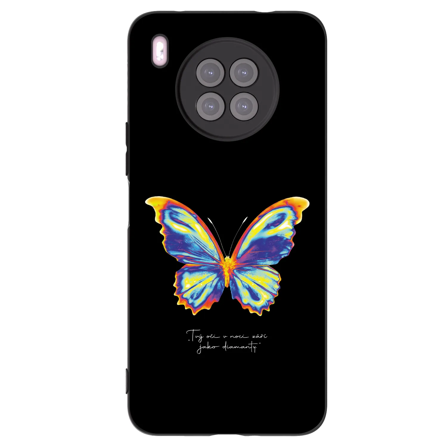 Picasee fekete szilikon tok az alábbi mobiltelefonokra Huawei Nova 8i - Diamanty Black