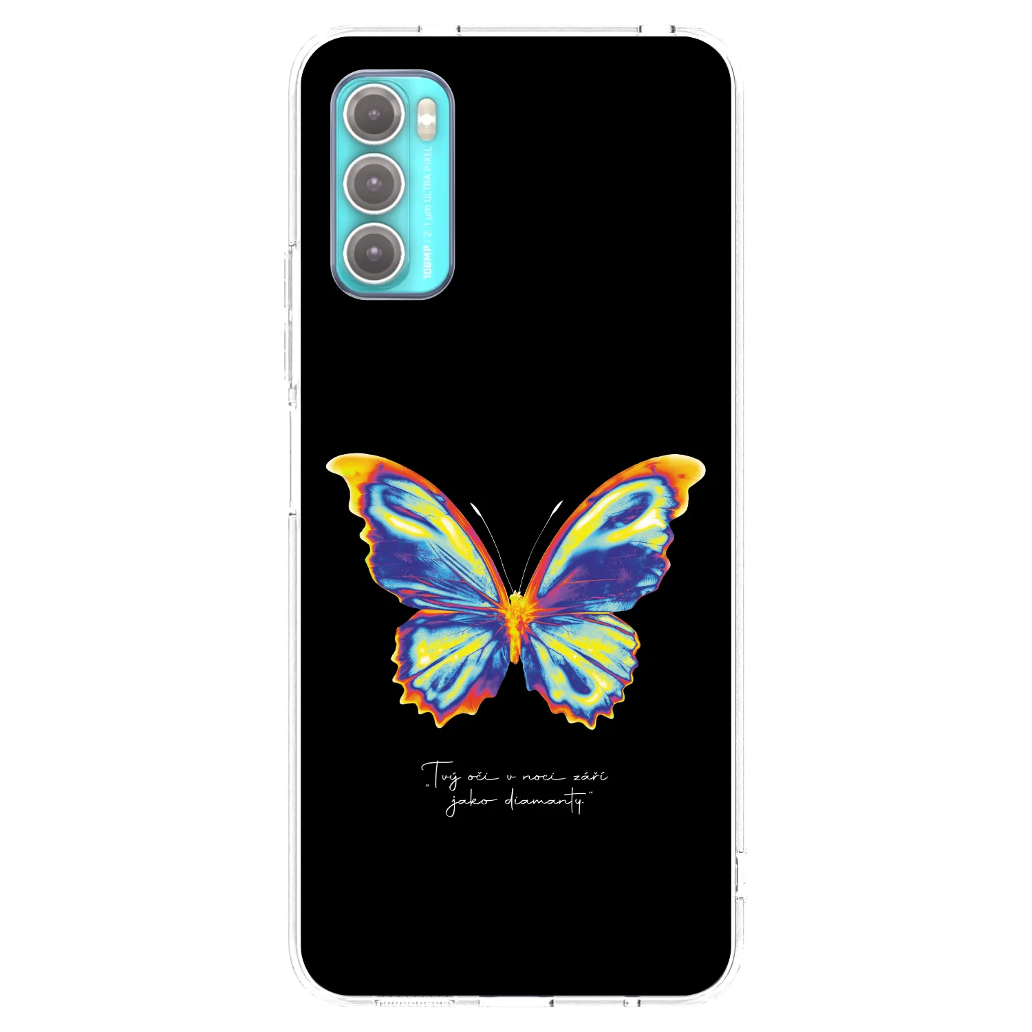 Picasee átlátszó szilikon tok az alábbi mobiltelefonokra Motorola Moto G60 - Diamanty Black