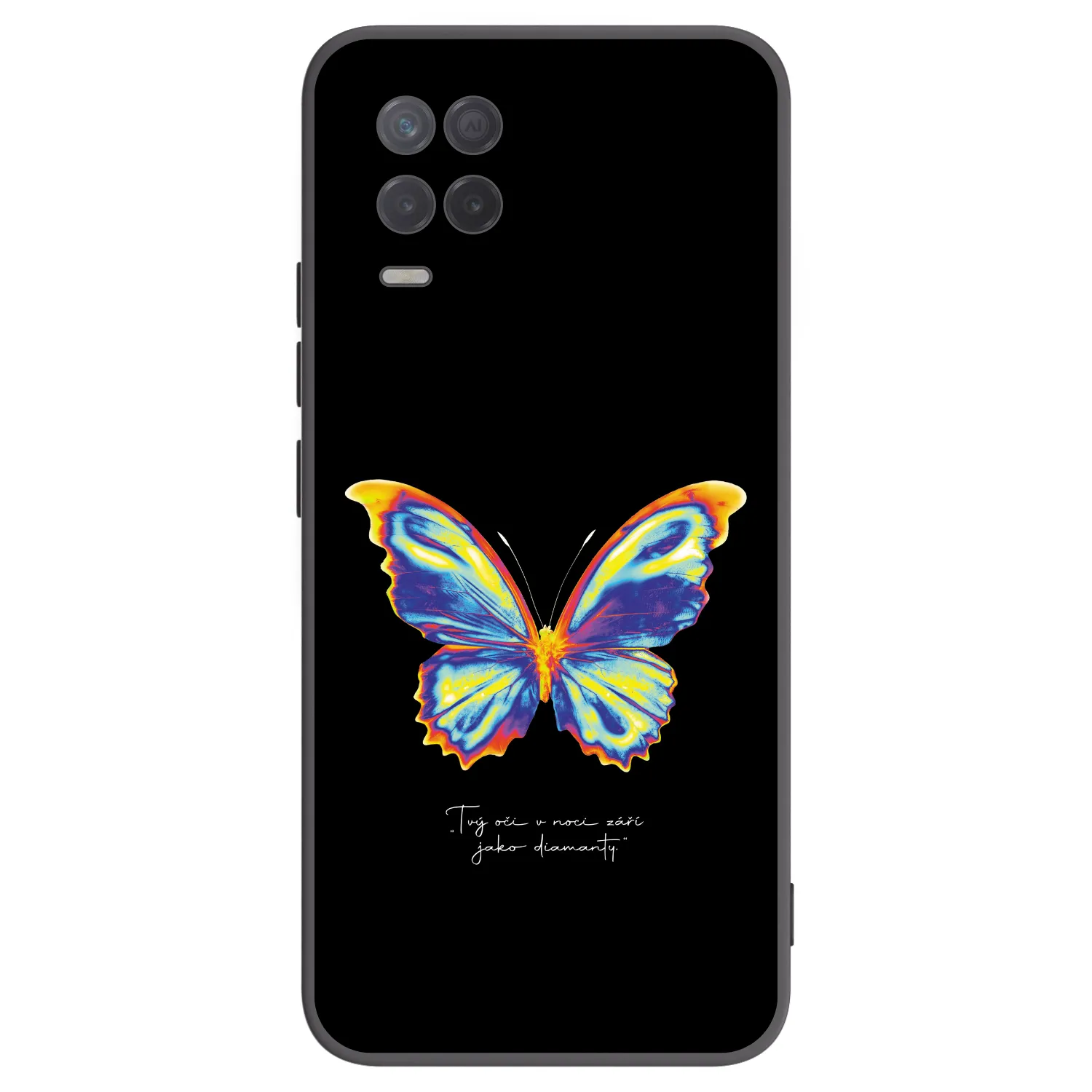 Picasee fekete szilikon tok az alábbi mobiltelefonokra Realme 8 5G - Diamanty Black