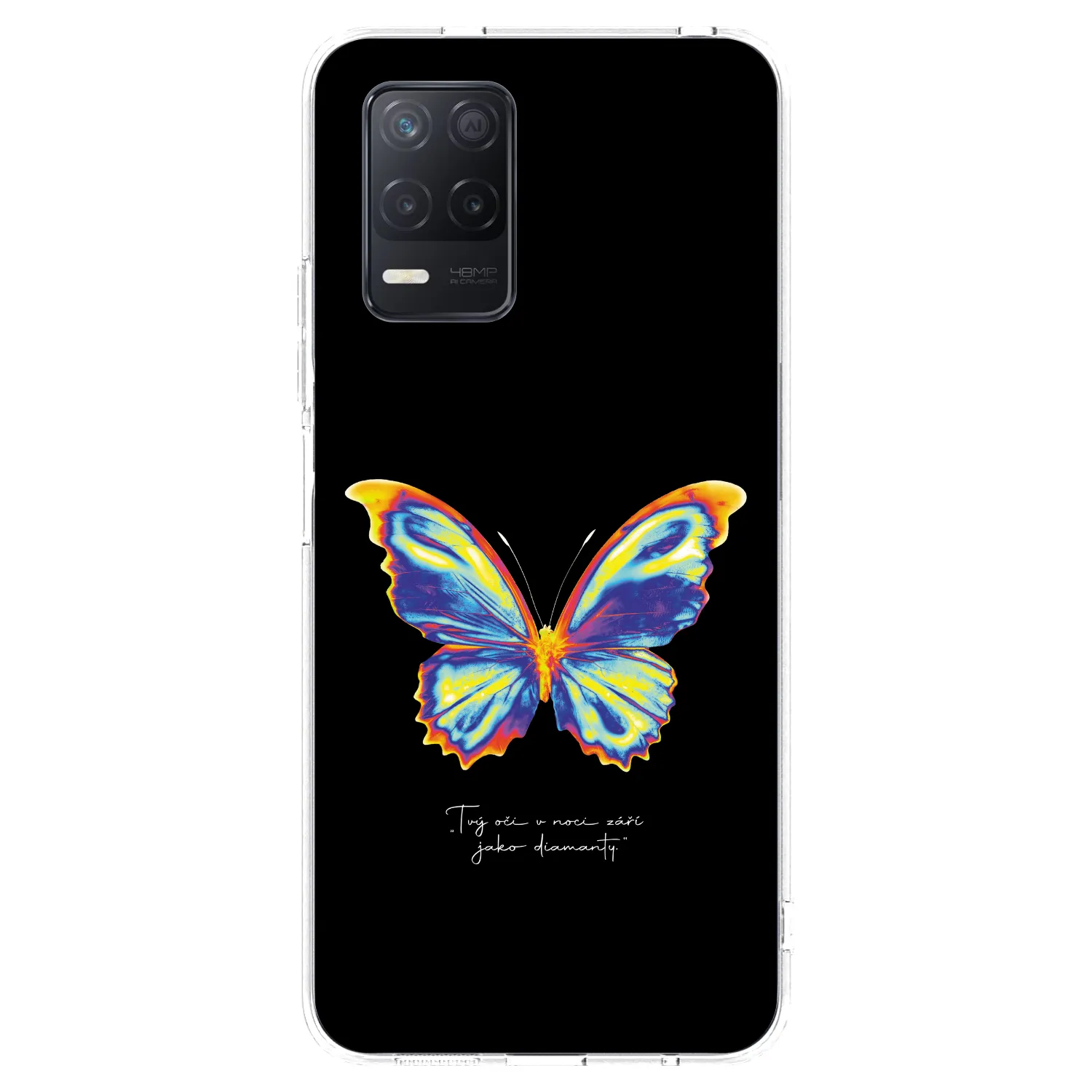 Picasee átlátszó szilikon tok az alábbi mobiltelefonokra Realme 8 5G - Diamanty Black
