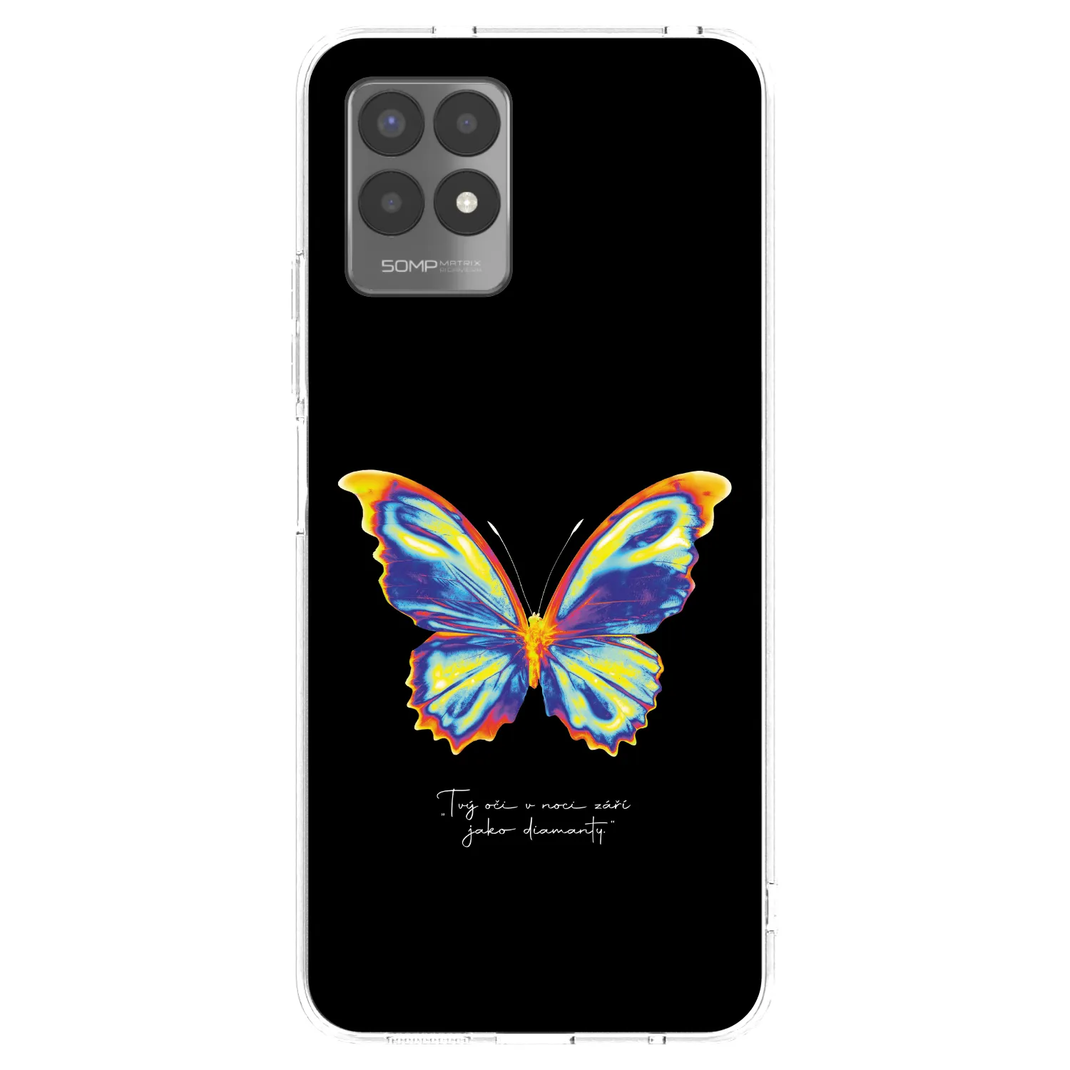 Picasee átlátszó szilikon tok az alábbi mobiltelefonokra Realme 8i - Diamanty Black