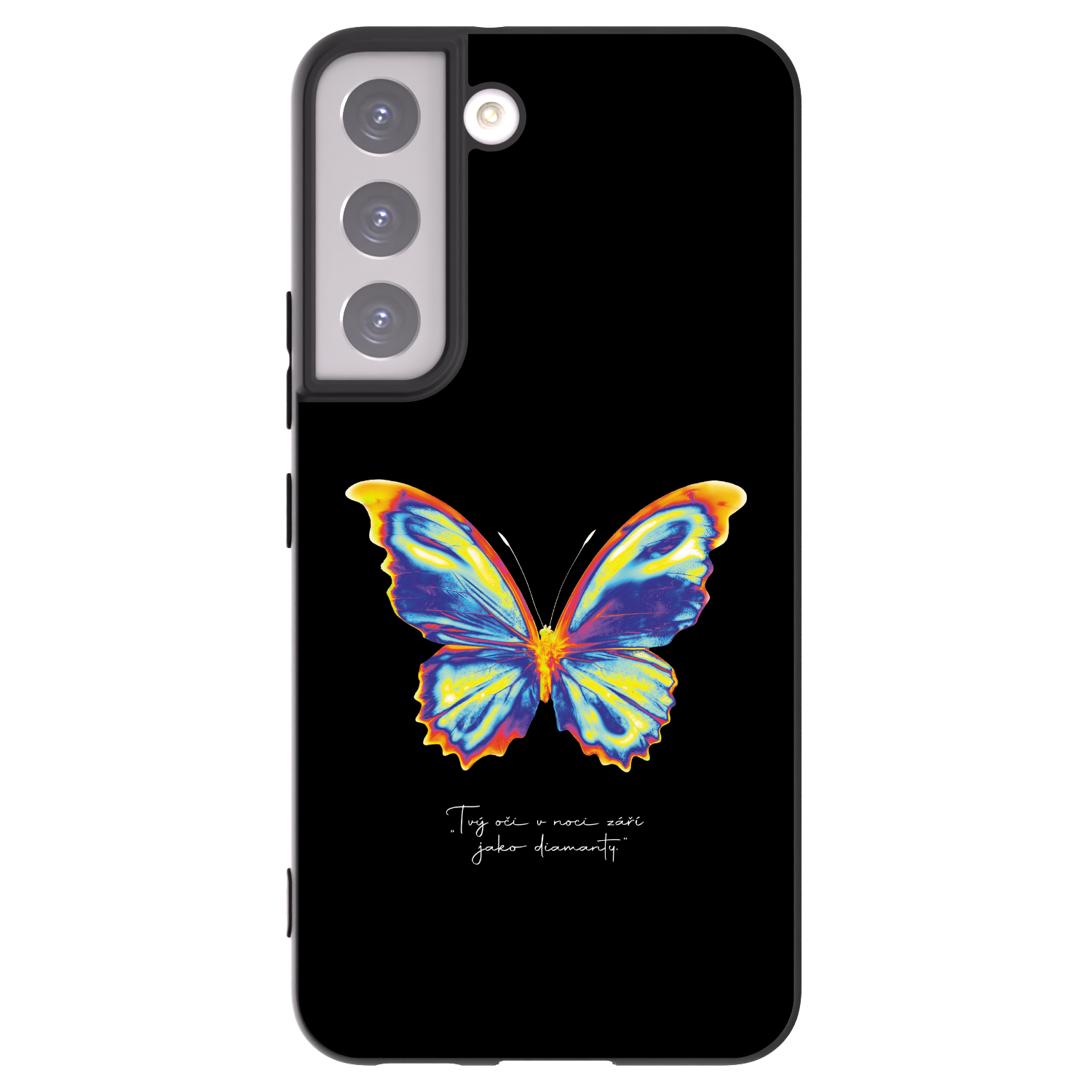 Picasee fekete szilikon tok az alábbi mobiltelefonokra Samsung Galaxy S22 5G - Diamanty Black