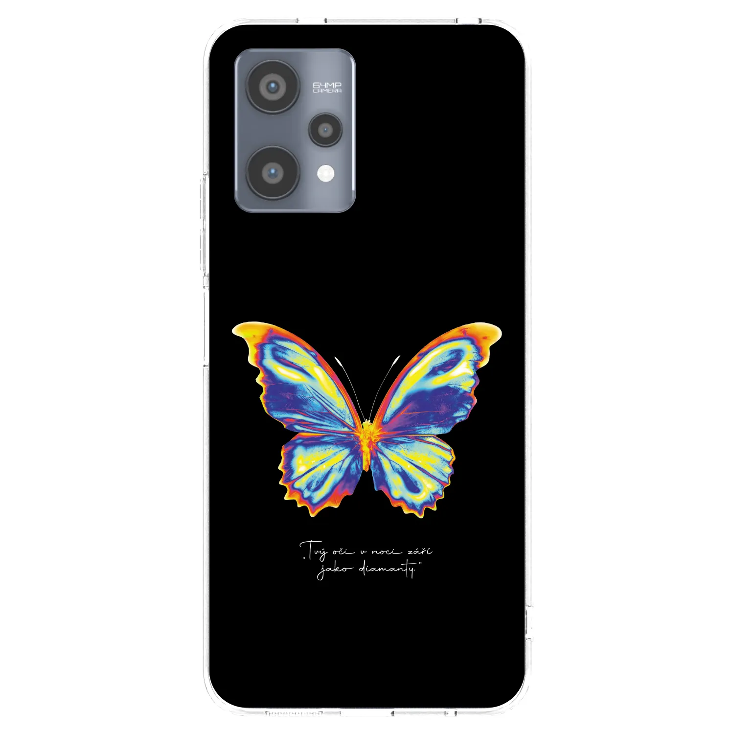 Picasee átlátszó szilikon tok az alábbi mobiltelefonokra Realme 9 Pro 5G - Diamanty Black