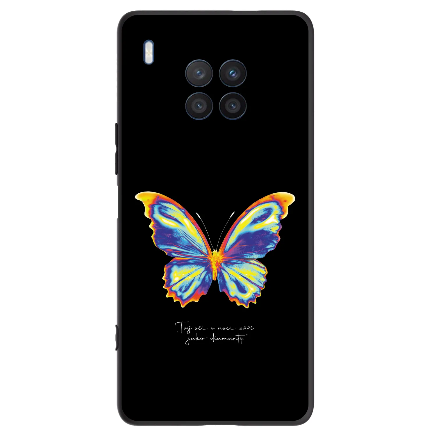 Picasee fekete szilikon tok az alábbi mobiltelefonokra Honor 50 Lite - Diamanty Black