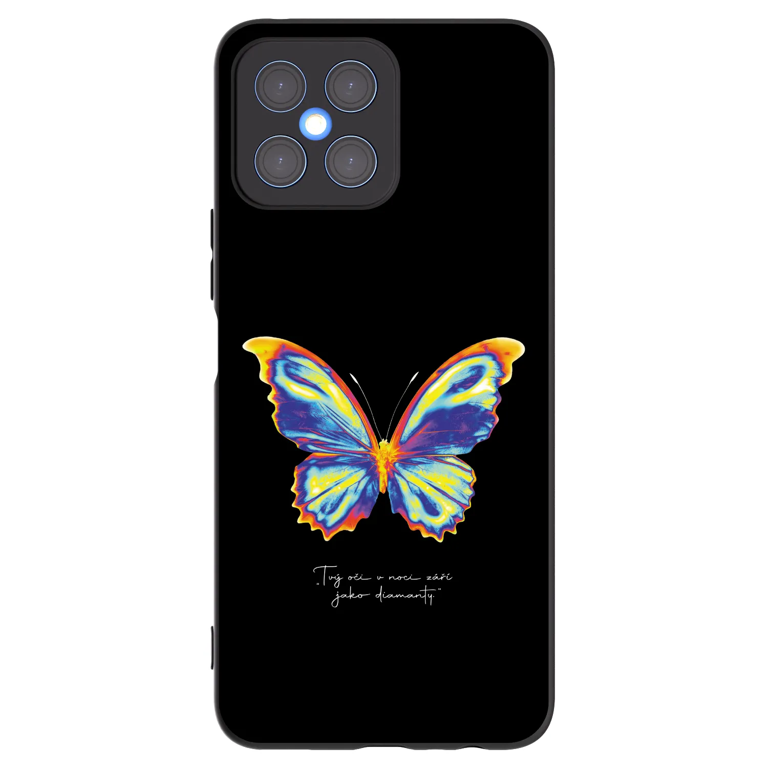 Picasee fekete szilikon tok az alábbi mobiltelefonokra Honor X8 4G - Diamanty Black