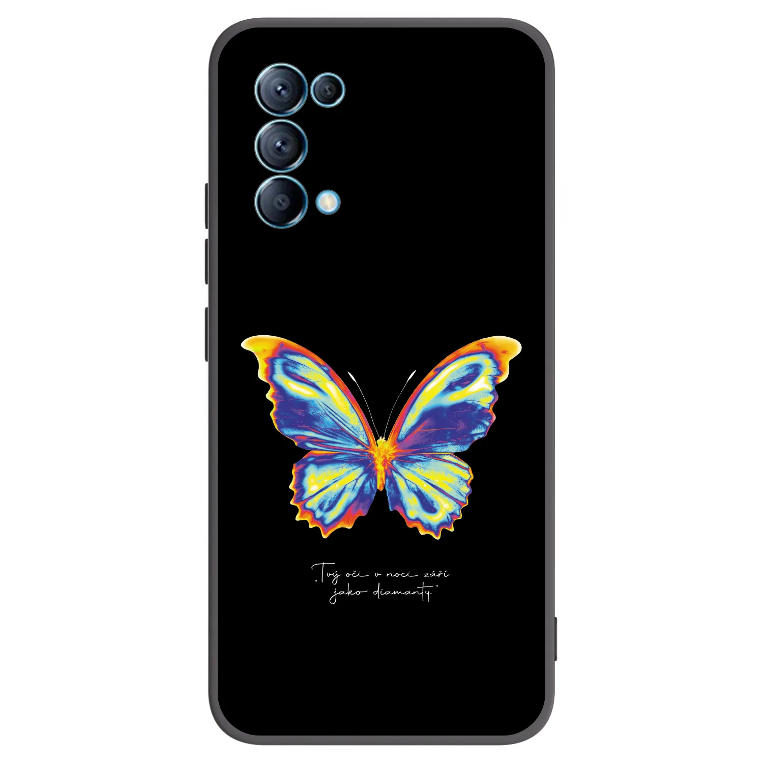 Picasee fekete szilikon tok az alábbi mobiltelefonokra OPPO Reno 5 5G - Diamanty Black