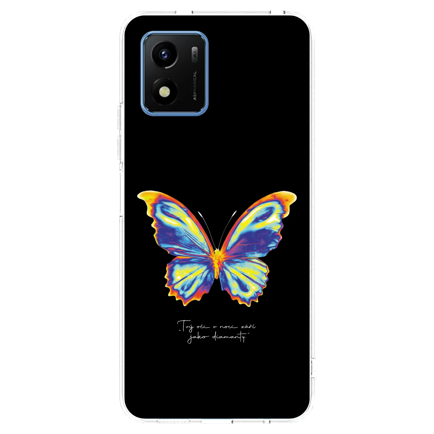 Picasee átlátszó szilikon tok az alábbi mobiltelefonokra Vivo Y01 - Diamanty Black