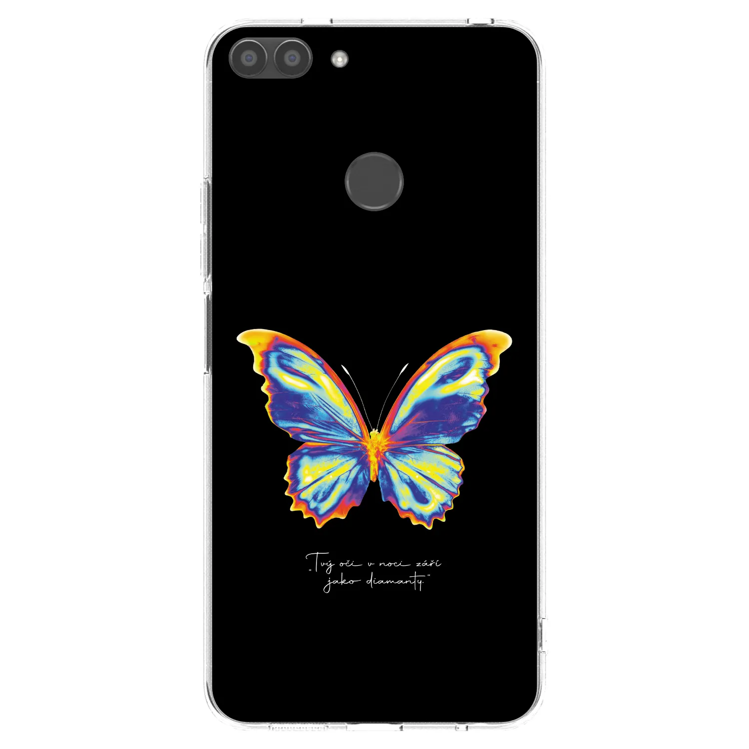 Picasee átlátszó szilikon tok az alábbi mobiltelefonokra Huawei P Smart - Diamanty Black