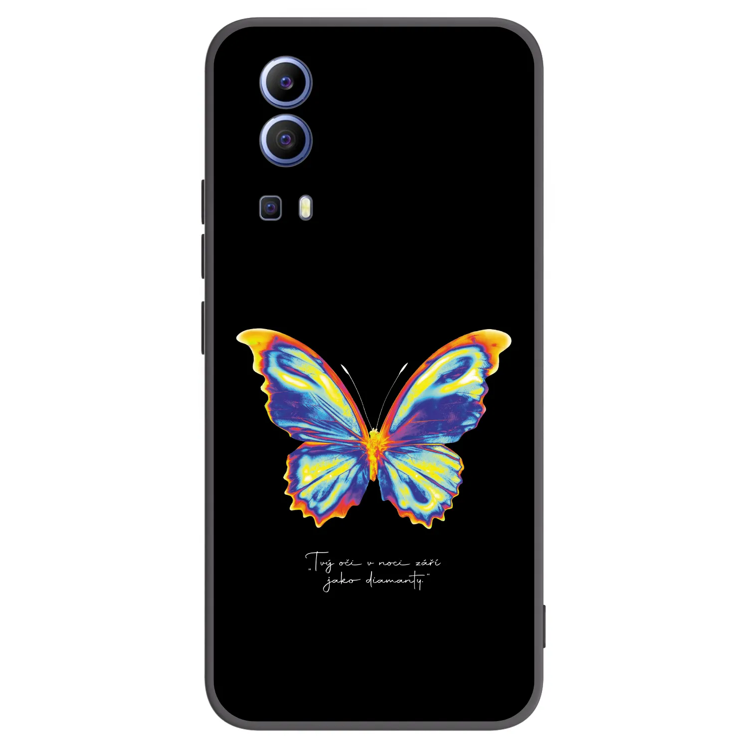 Picasee fekete szilikon tok az alábbi mobiltelefonokra Vivo Y52 5G - Diamanty Black