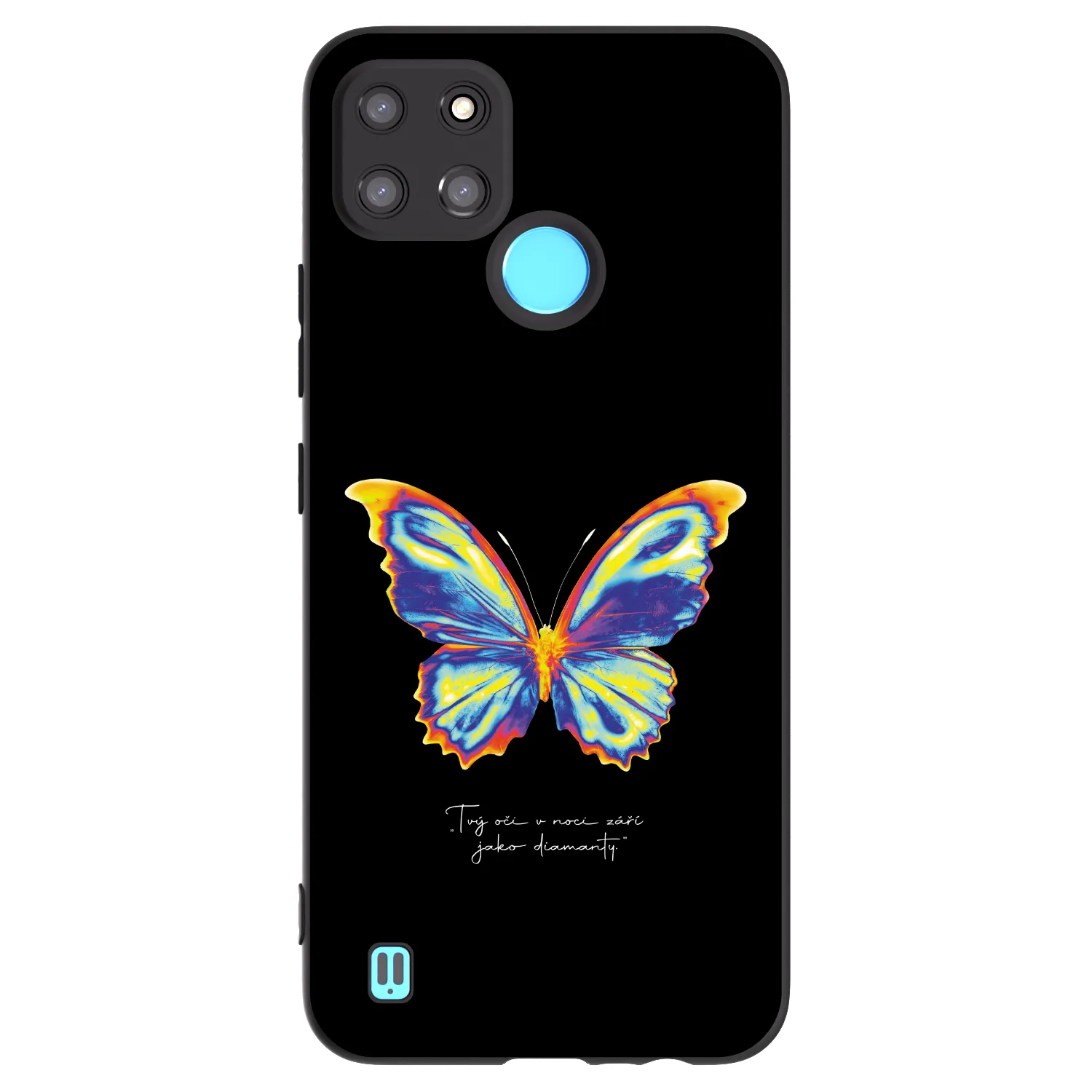 Picasee fekete szilikon tok az alábbi mobiltelefonokra Realme C21Y - Diamanty Black