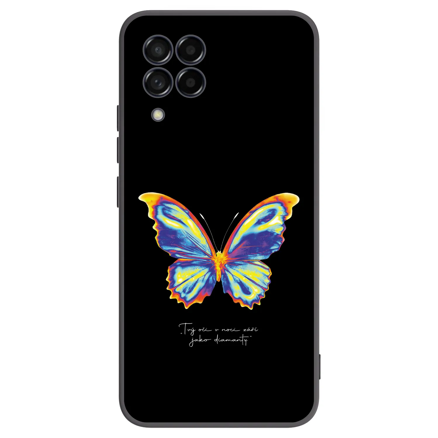 Picasee fekete szilikon tok az alábbi mobiltelefonokra Samsung Galaxy M53 5G - Diamanty Black